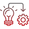 light bulb and gear icon